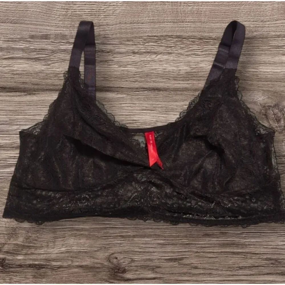 Ruby Ribbon Valentina Lace Demiette Bra Black Nwt Size 34